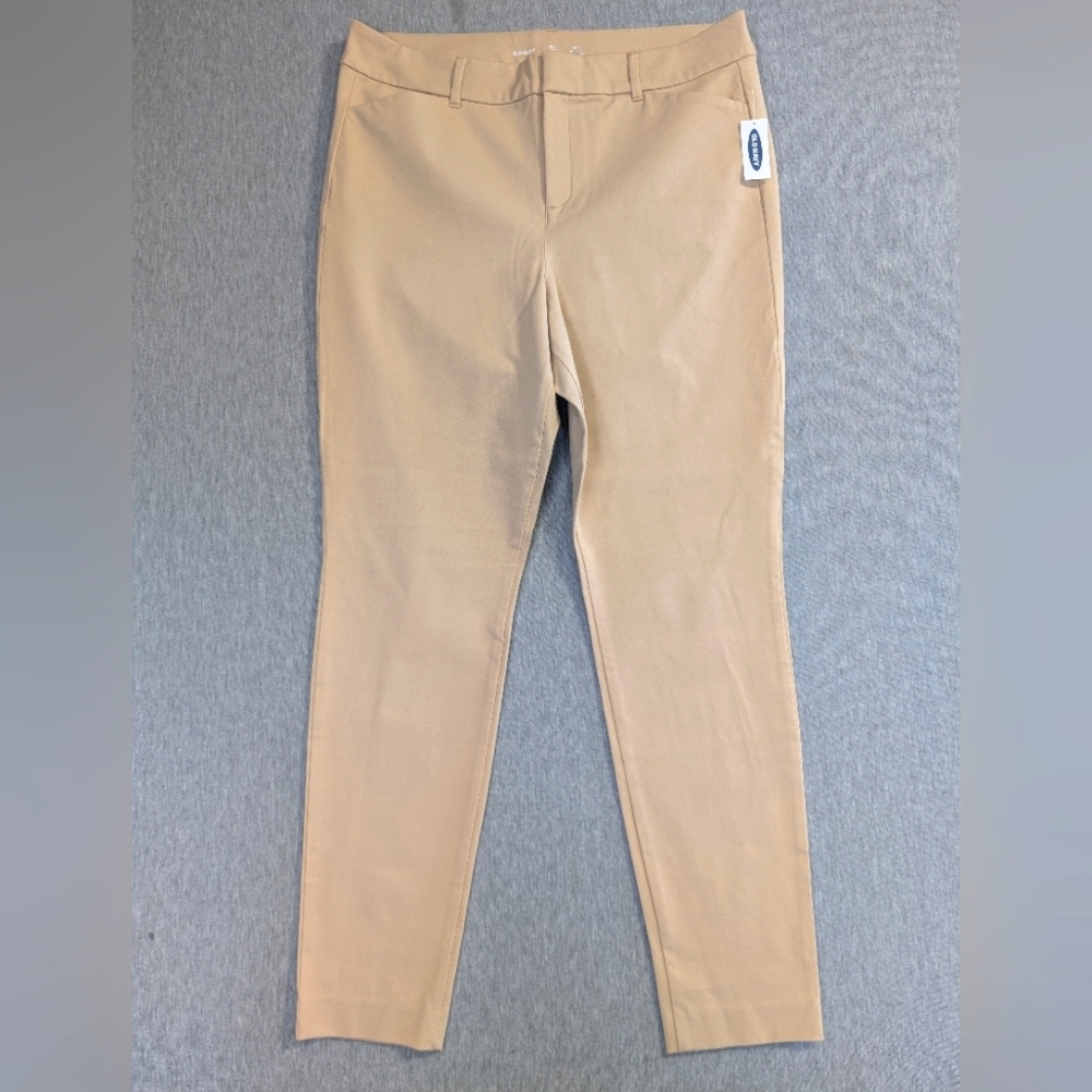 Old Navy Pixie Dress Pants Women's 14 Beige High Rise Ankle NWT